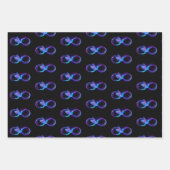 Neon Infinity Symbool met gloeiende Hummingbird Inpakpapier Vel (Voorkant)