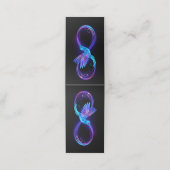 Neon Infinity Symbool met gloeiende Hummingbird Klantenkaartje (Buitenkant ongevouwen)