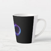 Neon Infinity Symbool met gloeiende Hummingbird Latte Mok (Rechts)