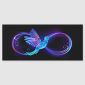Neon Infinity Symbool met gloeiende Hummingbird Magnetische Uitnodiging (Voorkant)