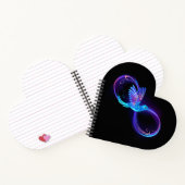 Neon Infinity Symbool met gloeiende Hummingbird Notitieboek (Binnen)