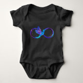 Neon Infinity Symbool met gloeiende Hummingbird Romper (Voorkant)