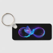 Neon Infinity Symbool met gloeiende Hummingbird Sleutelhanger (Achterkant)