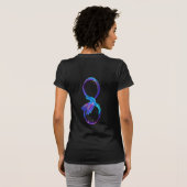 Neon Infinity Symbool met gloeiende Hummingbird T-shirt (Achterkant volledig)