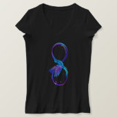 Neon Infinity Symbool met gloeiende Hummingbird T-shirt (Design voorkant)