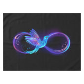 Neon Infinity Symbool met gloeiende Hummingbird Tafelkleed (Voorkant (Horizontaal))