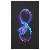 Neon Infinity Symbool met gloeiende Hummingbird Tafelkleed (Voorkant)
