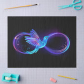 Neon Infinity Symbool met gloeiende Hummingbird Tissuepapier (Craft)