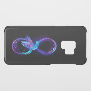Neon Infinity Symbool met gloeiende Hummingbird Uncommon Samsung Galaxy S9 Hoesje