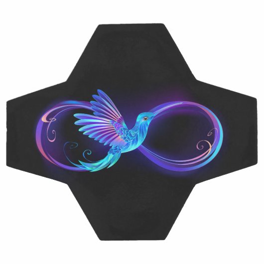 Neon Infinity Symbool met gloeiende Hummingbird Voetbal (Enkel)