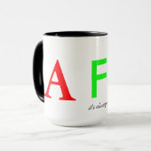 neon initialen naam letters mok (Voorkant links)