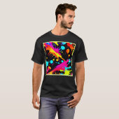 Neon Ink Splash Design T-shirt (Voorkant volledig)