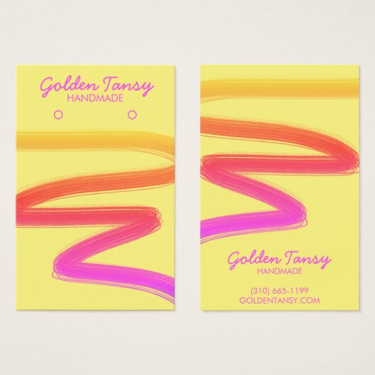 Neon Ink Swipe Earring Ketting Jewels Display Visitekaartje (Voorkant /achterkant)