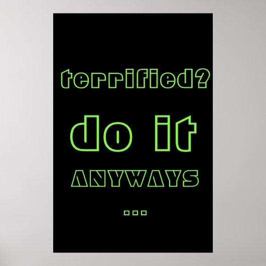 Neon Inspirerend Motivation Quote Text Poster (Voorkant)