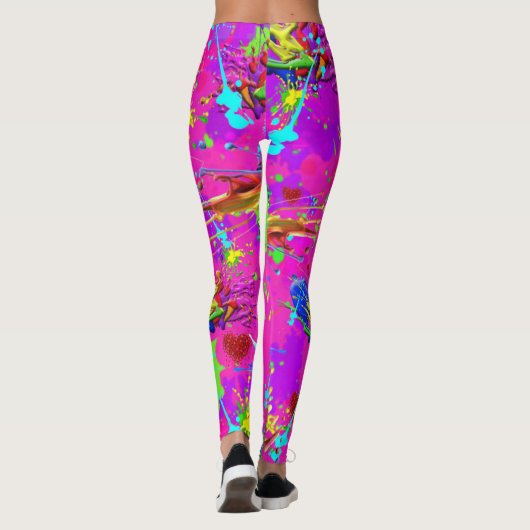 Neon is een geplateerde verf CBDOilPrincess Leggings (Achterkant)