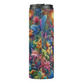 Neon Jaguar in een weelderig Oerwoud Thermosbeker (Achterkant)