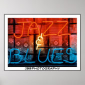neon jazz blues poster (Voorkant)