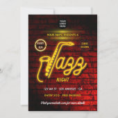 Neon Jazz Music Festival voegen logo uitnodiging t (Voorkant)