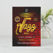 Neon Jazz Music Festival voegen logo uitnodiging t (Staand voorkant)