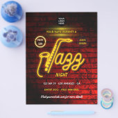 Neon Jazz Music Festival voegt logo en foto toe Flyer (Enkel)