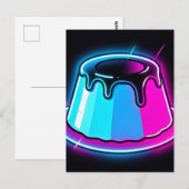 Neon Jelly Glow Dessert Kunst Briefkaart (Voorkant / Achterkant)