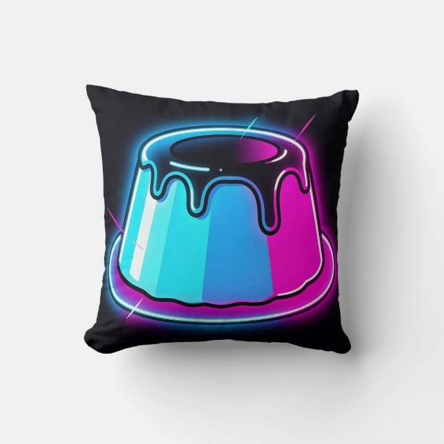 Neon Jelly Glow Dessert Kunst Kussen (Voorkant)
