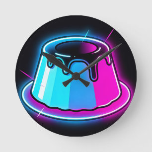 Neon Jelly Glow Dessert Kunst Ronde Klok