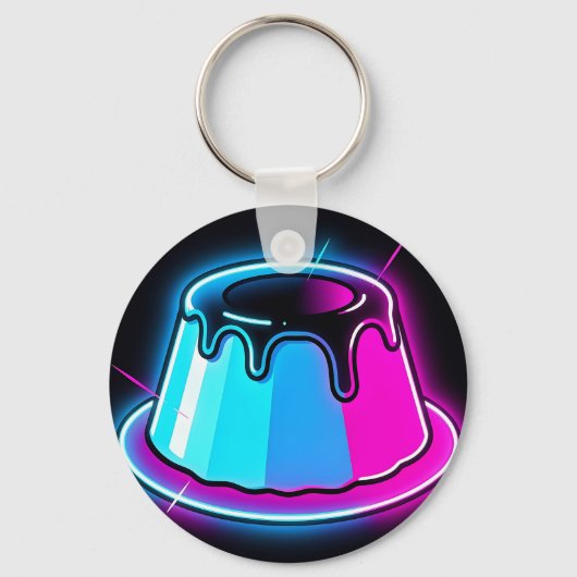 Neon Jelly Glow Dessert Kunst Sleutelhanger (Voorkant)