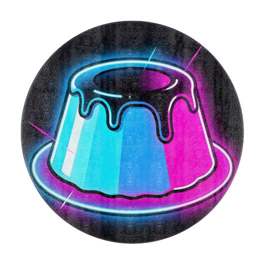 Neon Jelly Glow Dessert Kunst Snijplank (Voorkant)