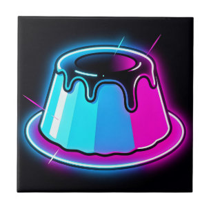 Neon Jelly Glow Dessert Kunst Tegeltje