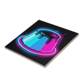 Neon Jelly Glow Dessert Kunst Tegeltje (Zijkant)