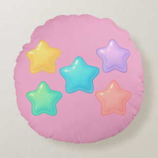 Neon Jelly Star Pillow | Cute Kawaii Glow  Rond Kussen