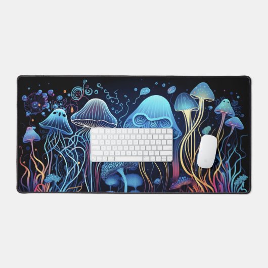 Neon Jellyfish Bureaumat (Keyboard & Muis)