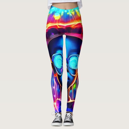 Neon Jellyfish Child Vision Leggings (Voorkant)