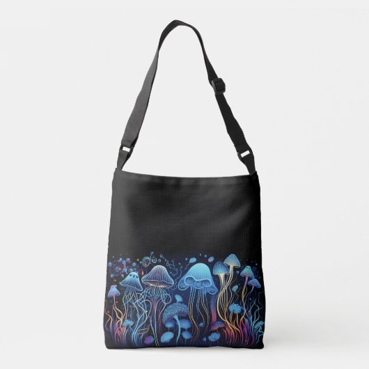 Neon Jellyfish Crossbody Tas (Achterkant)