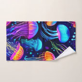 Neon Jellyfish Dreams Bad Handdoek (Handdoek)