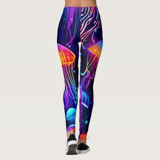 Neon Jellyfish Dreams Leggings (Achterkant)