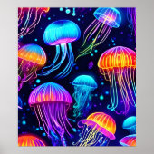 Neon Jellyfish Dreams Poster (Voorkant)