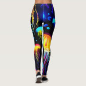 Neon Jellyfish Dreamscape Leggings (Achterkant)