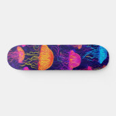 Neon Jellyfish – futuristisch fluorescerend skateb Persoonlijk Skateboard (Horizontaal)