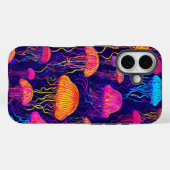 Neon Jellyfish: futuristische gloed telefoonhoesje Case-Mate iPhone Case (Achterkant (horizontaal))
