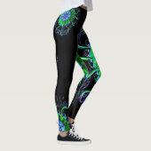 Neon Jellyfish Mandala Yoga Pants Runing Leggings (Rechts)