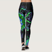 Neon Jellyfish Mandala Yoga Pants Runing Leggings (Achterkant)