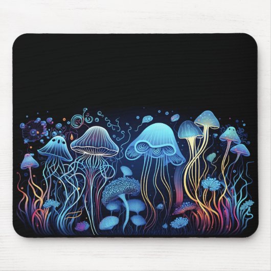Neon Jellyfish Muismat (Voorkant)