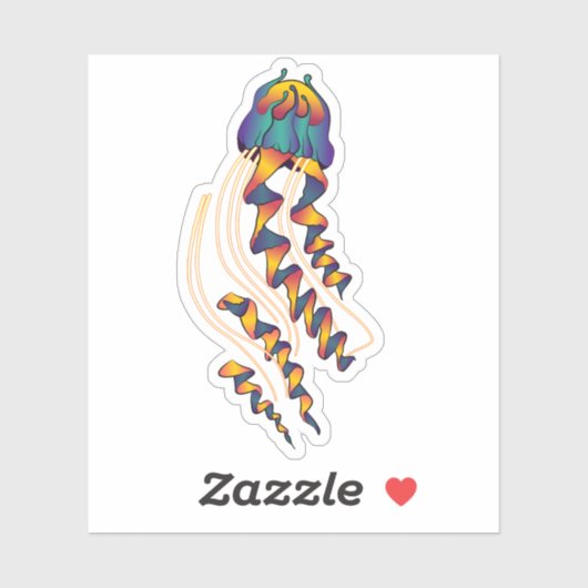 Neon Jellyfish Sticker (Vel)