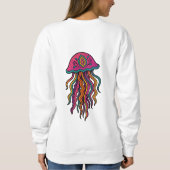 Neon Jellyfish Trippy Women's Sweatshirt (Achterkant)