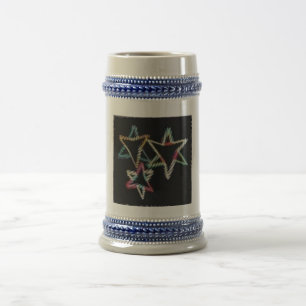 Neon Jewish Stars Stein Bierpul