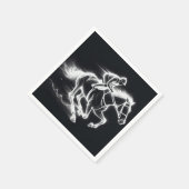 Neon Jockey Op Een Galloping Paard Servet (Hoek)