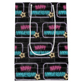 Neon Jubileum Marquee op Brick Medium Cadeauzakje (Achterkant)