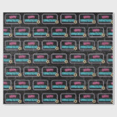 Neon Jubileum Marquee op brick wrapping Paper Cadeaupapier (Vlak)